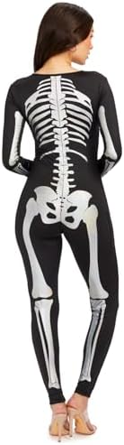 Tipsy Elves Sexy Halloween Skeleton Bodysuit for Women - One Piece Costume