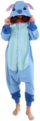 Funziez! Adult Onesie Halloween Costume Animal Dinosaur Shark Unisex Plush One Piece Cosplay Suit for Adults, Men and Women