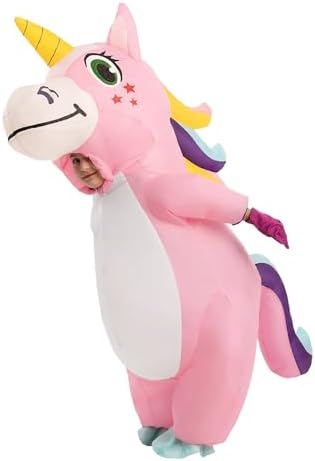 Spooktacular Creations Halloween Kids Inflatable Costume, Full Body Unicorn Blow Up Costume, Unicorn Costumes for Parties