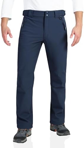 Outdoor Ventures Men's Fleece Lined Ski Snow Pants Waterproof Insulated