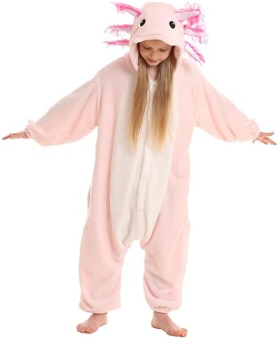 Animal Onesie Pajamas for Kids, Soft Flannel Halloween Cosplay Costume for Boys Girls