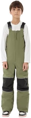 GSOU SNOW Kids Snow Bibs Girls Boys Snow Pants Ski Bibs Overalls(3-16Years)