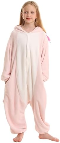 Animal Onesie Pajamas for Kids, Soft Flannel Halloween Cosplay Costume for Boys Girls