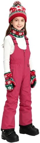 wantdo Girls Ski Pants Winter Snow Bibs Kids Insulated Snowboarding Overall