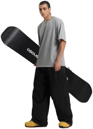 GSOU SNOW Mens Womens Baggy Snowboard Pants Loose Fit Ski Snow Pants