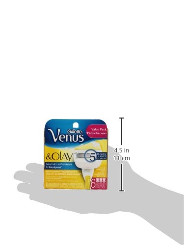 Gillette Venus ComfortGlide Womens Razor Blade Refills,Infused with Olay Coconut Scent,6 Count (Pack of 2)