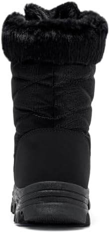 HOBIBEAR Kids Winter Snow Boots Waterproof Outdoor Warm Faux Fur Lined Shoes