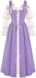 Wenrine Renaissance Costume Womens Lace Up Corset Halloween Medieval Dress