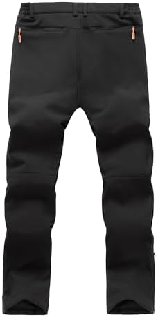 Postropaky Mens Hiking Snow Ski Pants Waterproof Outdoor Insulated Softshell Pants Snowboard Zipper Bottom Leg