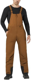 WULFUL Mens Insulated Snow Bibs Waterproof Winter Ski Pants Snowboarding Overalls