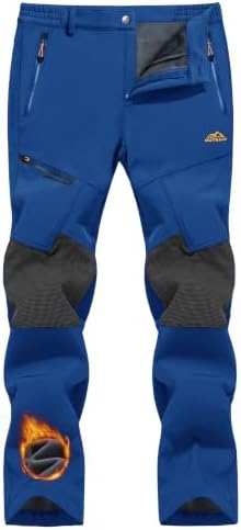 TACVASEN Men's Winter Snow Ski Pants Fleece Lined Waterproof Hiking Work
