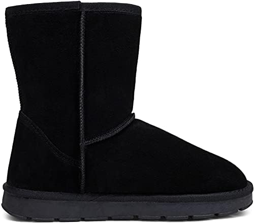 Jousen Men's Winter Boots Fur Lined Suede Snow Boots