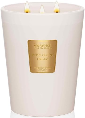 M&SENSE Sunset Mandarin Soy Candle, 35oz 3-Wick, Summer Refresh Scent