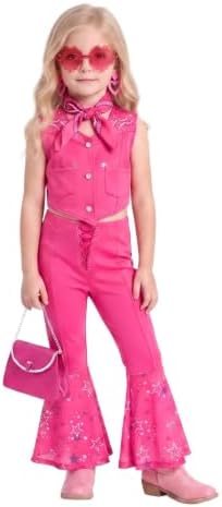 Girls Movie Doll Costume, Kids Rose Outfit Movie Cosplay Dress up Halloween Birthday Party
