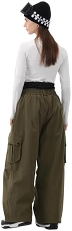 Mens Womens Snowbaord Pants 3L Baggy Snow Ski Pants