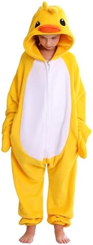 Animal Onesie Pajamas for Kids, Soft Flannel Halloween Cosplay Costume for Boys Girls