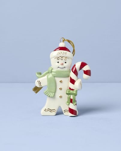 Lenox 2026 Gingerbread Man with Candy Cane Ornament