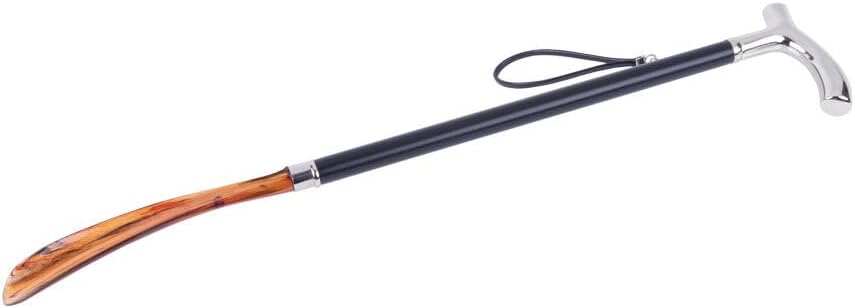 FootFitter Deluxe Long Shoe Horn with Nickel Plated Handle (Made in Italy) | Premium Build & Heel Relief with Extended Reach Design & Polished Nickel Grip for Daily Comfort & Quick On‑Off Use