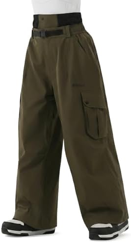 Mens Womens Snowbaord Pants 3L Baggy Snow Ski Pants