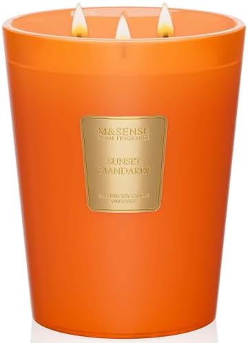 M&SENSE Puffy Cloud Dream Soy Candle, 35oz 3-Wick, Aromatherapy Candles
