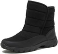 Lands' End Expedition Quilted Slip On Mens Snow Boots Insulated Winter Boots for Men Waterproof with Hook & Loop Closure, Medium or Wide Width Winter Shoes
