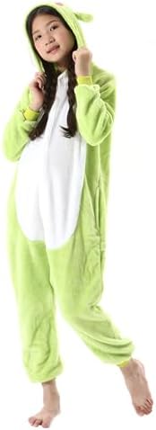 Animal Onesie Pajamas for Kids, Soft Flannel Halloween Cosplay Costume for Boys Girls
