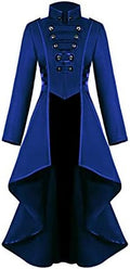 AI'MOURI Gothic Tailcoat Halloween Costumes for Women, Medieval Irregular Hem Steampunk Corset Victorian Tailcoat Jacket