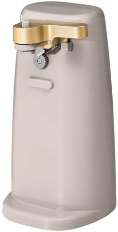 B'eautiful Easy-Prep Electric Can Opener with 70-watt motor effectively, Auto-turn & One-Touch Operation Built-in knife sharpener and bottle opener by D'rew Barry'more (Porcini Taupe)