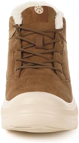 Eagsouni Womens Snow Boots Suede Leather Winter Shoes