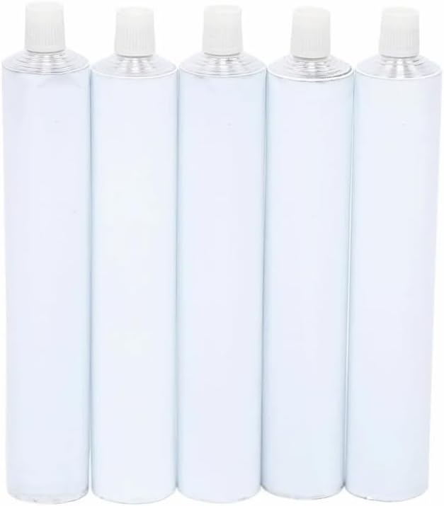 100PCS Empty Toothpaste Tubes, 100ml Aluminum Empty Squeeze Tube Reusable White Skincare Product Dispensing Tubes