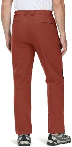 TACVASEN Men's Winter Snow Ski Pants Fleece Lined Waterproof Hiking Work