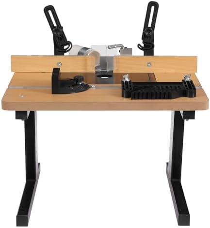Professional Router Table for Woodworking, 16.93x15.75 Inch Tabletop Workbench Accessory Router Table with Guide Rail for Wood Trimming, Furniture Processing, 440lbs Load