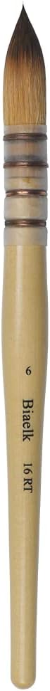 9PCS Biaelk16RT Professional Mop Acrylic Paint Watercolor Brushes Set Taklon Hair Large Round Pointed Tip Wooden Handle Size12345681012 for Watercolor,Pottery,Wash,Gouache,Face Painting