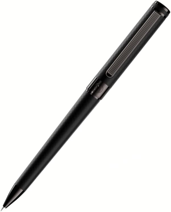 Scriveiner All Black Ballpoint Pen -Stunning Luxury All Metal Matt Black Pen, Schmidt Black Refill, Best Gift Set for Men & Women, Professional Executive Office, Nice Fancy Designer Pens