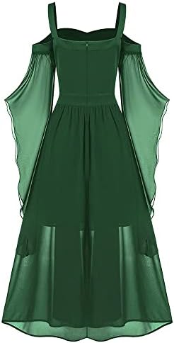 CHARMMA Women's Plus Size Butterfly Sleeve Gothic Halloween Dress