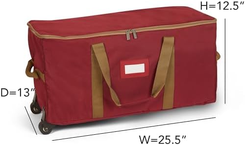 Covermates Rolling Treasurekeeper Storage Bag, 25.5" L x 13" W x 12.5" H