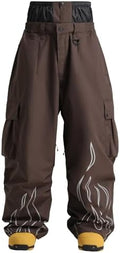 GSOU SNOW Mens Womens Baggy Snow Pants Snowboard Ski Pants Waterproof