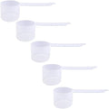 53cc Long Handle Measuring Scoop (53mL) - Heavy-Duty Plastic Spoon for Powders, Protein, Coffee, and Baking, 5-Pack