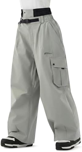 Mens Womens Snowbaord Pants 3L Baggy Snow Ski Pants