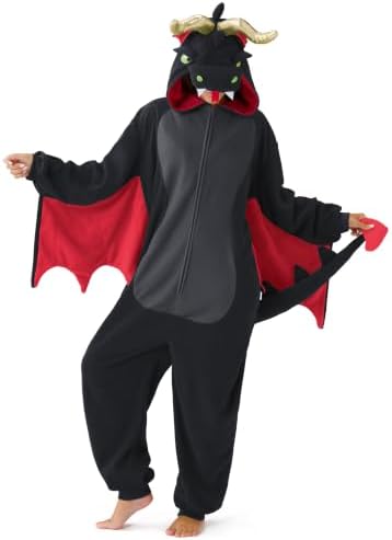 Spooktacular Creations Halloween Dalmatian Dragon Cow Costume, Animal Costume Hooded Jumpsuit for Halloween Cosplay Party