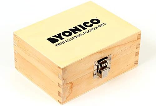 YONICO Tongue and Groove Router Bits Set Up to 3/4-Inch Stock 1/2" Cutting Depth 2 Bit Set 1/4-Inch Shank for Edge-to-Edge Hardwood Flooring, Paneling, Cabinet Door, Plywood Sheathing 15221q