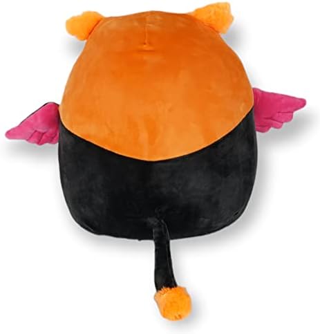 SQUISHMALLOWS KellyToy 12 inch (30cm) - Exclusive Neon Blacklight Collection - Myrna The Neon Orange Griffin