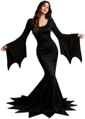 Halloween Gothic Mermaid Dress for Women Witch Vampire Costume