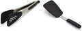 OXO Good Grips Large Silicone Flexible Turner, Stainless Steel & Good Grips Silicone Flexible Tongs Stainless,Black,