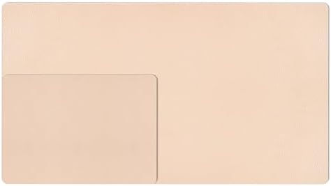 Nekmit Leather Desk Blotter Pad 17 x 12 Inches, Flat, Non-Slip, Waterproof, Apricot
