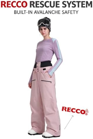 GSOU SNOW Men Women Snowboard Pants RECCO Baggy Snow Ski Pants Insulated