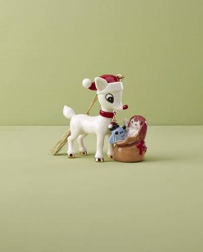 Lenox 895781 Rudolph The Red-Nosed Reindeer Delivering Toys Ornament, Christmas