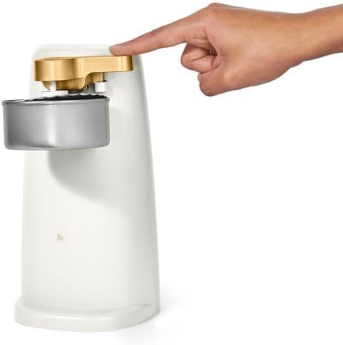 New B'eautiful Easy-Prep Electric Can Opener with 70-watt motor effectively, Auto-turn & One-Touch Operation Built-in knife sharpener and bottle opener by D'rew Barry'more (White Icing)