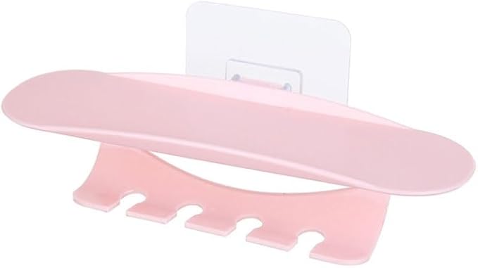 Toothbrush Rack Hanging Toothbrush Holder without Punching Toothpaste Holder Blue Pink Storage Rack Suitable for Bathroom and Kitchen Bathroom Toothbrush Holder(A), S18cm