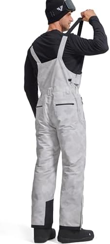FREE SOLDIER Mens Snow Bibs Ski Snow Pants Softshell Ski Bib Overalls